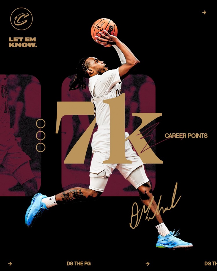 未來可期！加蘭騎士生涯得分達(dá)到7000分 隊史第11位！